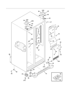 Cabinet Diagram and Parts List for EW23CS70IS7  Electrolux Refrigerator