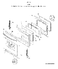 Door Diagram and Parts List for 79074529910  Kenmore Range
