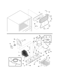 System Diagram and Parts List for 2536174701B  Kenmore Refrigerator