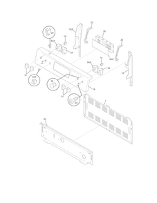 Backguard Diagram and Parts List for LFEF3016NWB  Frigidaire Range
