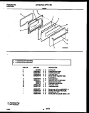 DOOR PARTS Diagram and Parts List for MPF300PBDA  Frigidaire Range