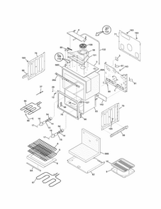 Upper Oven Diagram and Parts List for 79048769901  Kenmore Wall Oven