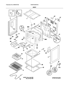 Body Diagram and Parts List for WWEF3008TWA  Westinghouse Range