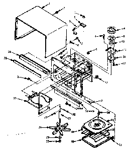 Cabinet And Stirrer Diagram and Parts List for 5648668610  Kenmore Microwave