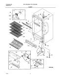 CABINET Diagram and Parts List for FFU14FG4AW0  Frigidaire Freezer