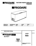 COVER Diagram and Parts List for F81M187CW0  Frigidaire Freezer