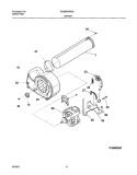MOTOR, BLOWER Diagram and Parts List for FDGB23RGS2  Frigidaire Dryer