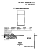 COVER Diagram and Parts List for WRT16NRHW0  Frigidaire Refrigerator