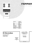 COVER Diagram and Parts List for TGF605EW2  Tappan Wall Oven