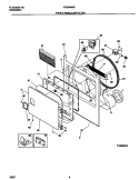 FRONT PANEL / LINT FILTER Diagram and Parts List for FDG546RET1  Frigidaire Dryer