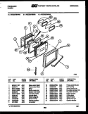 DOOR PARTS Diagram and Parts List for REGS37BNW2  Frigidaire Range