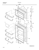 DOOR Diagram and Parts List for FRT18G4AQB  Frigidaire Refrigerator