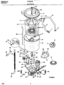 MOTOR / TUB Diagram and Parts List for FWS545NBS2  Frigidaire Washer
