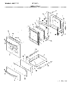Door Diagram and Parts List for FFGW2426UBB  Frigidaire Wall Oven