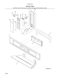 Control Panel Diagram and Parts List for 79049613314  Kenmore Microwave