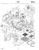 BODY Diagram and Parts List for FES388WGCC  Frigidaire Range