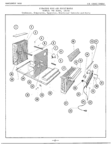 Condenser/evaporator/etc. Diagram and Parts List for 5070A  Frigidaire Air Conditioner