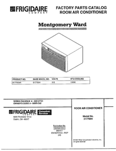 Room Air Conditioner Diagram and Parts List for 5177004A  Frigidaire Air Conditioner