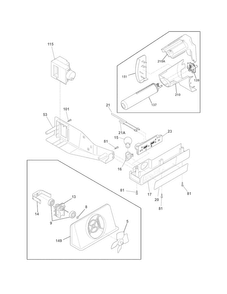 Controls Diagram and Parts List for FFHS2611PF0  Frigidaire Refrigerator