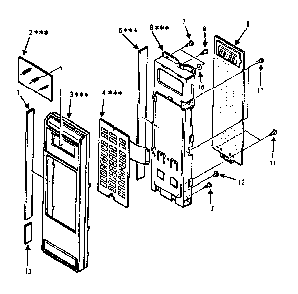 Control Panel Parts Diagram and Parts List for 5648796381  Kenmore Microwave