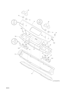 Backguard Diagram and Parts List for LFES3025PFG  Frigidaire Range