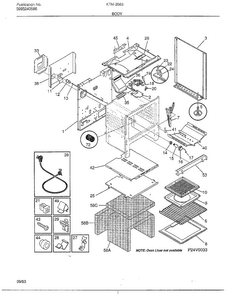 Body Page 3 Diagram and Parts List for 2883-80A  Frigidaire Range