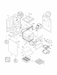 Body Diagram and Parts List for 79090102207  Kenmore Range