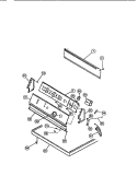 CONSOLE, CONTROLS, TOP PANEL Diagram and Parts List for DECSFL3  Frigidaire Dryer