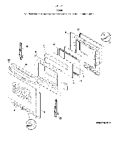 Door Diagram and Parts List for 79074149711  Kenmore Range