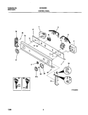 CONTROL PANEL Diagram and Parts List for MLXG42RED4  Frigidaire Washer Dryer Combo