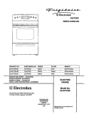 COVER Diagram and Parts List for GLEF378CQB  Frigidaire Range