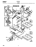 BURNER Diagram and Parts List for FGF379WESG  Frigidaire Range