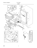 CABINET Diagram and Parts List for PLFH1779GS3  Frigidaire Freezer