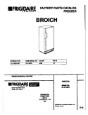 COVER Diagram and Parts List for UL2193ECW6  Electrolux Freezer