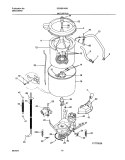 WSHR MTR, HOSE Diagram and Parts List for GES831AS0  Gibson Washer Dryer Combo