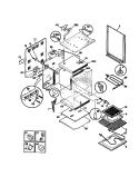 BODY Diagram and Parts List for FEF357BAWD  Frigidaire Range