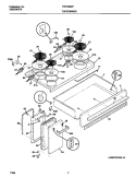TOP / DRAWER Diagram and Parts List for FEF450WFDE  Frigidaire Range