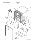 TUB Diagram and Parts List for PLD4460REC  Frigidaire Dishwasher