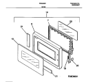 DOOR Diagram and Parts List for FMS062E1W0  Frigidaire Microwave