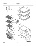 SHELVES Diagram and Parts List for FRS23W3AW3  Frigidaire Refrigerator