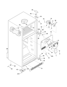 Cabinet Diagram and Parts List for NFTR18X4PS7  Frigidaire Refrigerator
