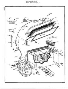 Chest/cabinet Diagram and Parts List for 83358-OA  Frigidaire Freezer