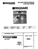 COVER Diagram and Parts List for FED387CCSD  Frigidaire Wall Oven