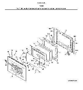 Door Diagram and Parts List for 79049513316  Kenmore Wall Oven