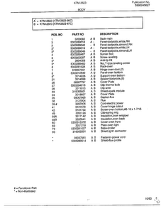 Body Page 2 Diagram and Parts List for 2823  Frigidaire Range