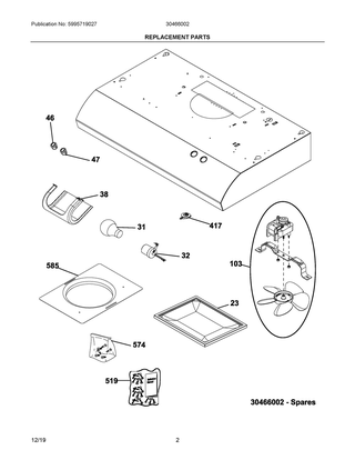 Part Location Diagram of 5304523628 Frigidaire SWITCH-LIGHT