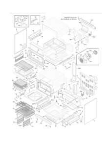 Body Diagram and Parts List for FGGF304DLF3  Frigidaire Range