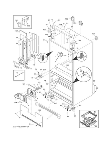 Cabinet Diagram and Parts List for FPHB2899PF6A  Frigidaire Refrigerator