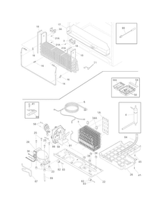 Cooling System Diagram and Parts List for EI28BS65KS6  Electrolux Refrigerator