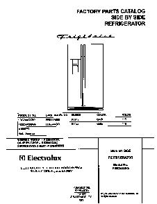 Cover Diagram and Parts List for FRS24AGGW9  Frigidaire Refrigerator